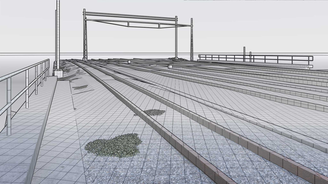 3D-Modell. Langsamverkehrsverbindung. Wil SG. ING PLUS