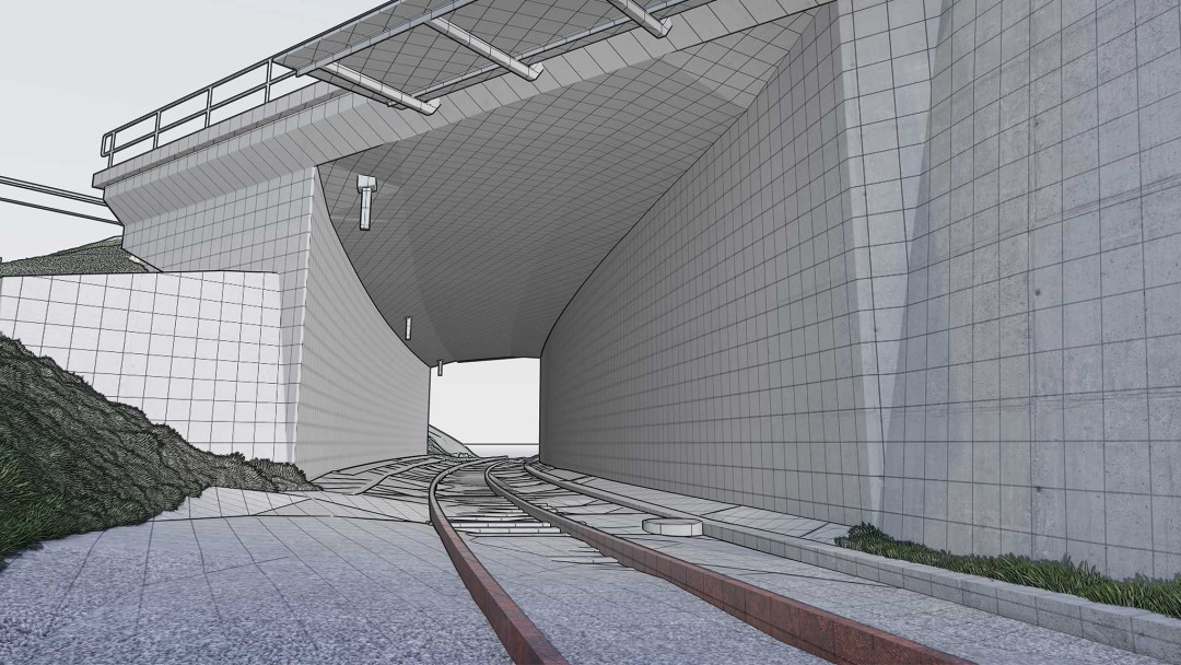 3D-Modellierung. Langsamverkehrsverbindung. Wil SG. ING PLUS