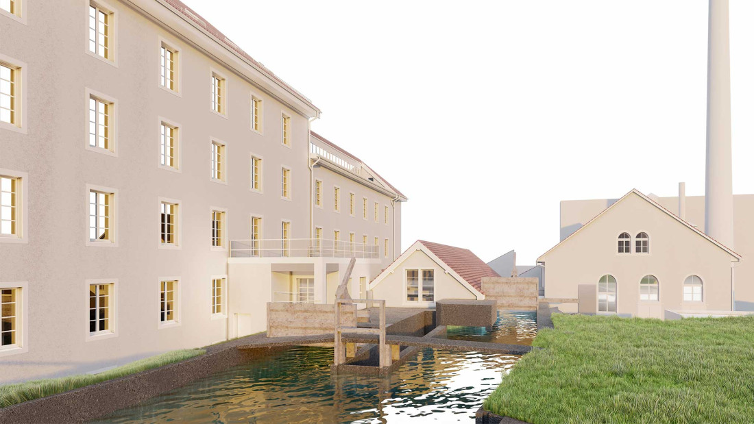 Fotos Kollbrunn. Umbau Kraftwerk, Spinnerei und Villa. 3D-Modell ArchiCAD. ING PLUS