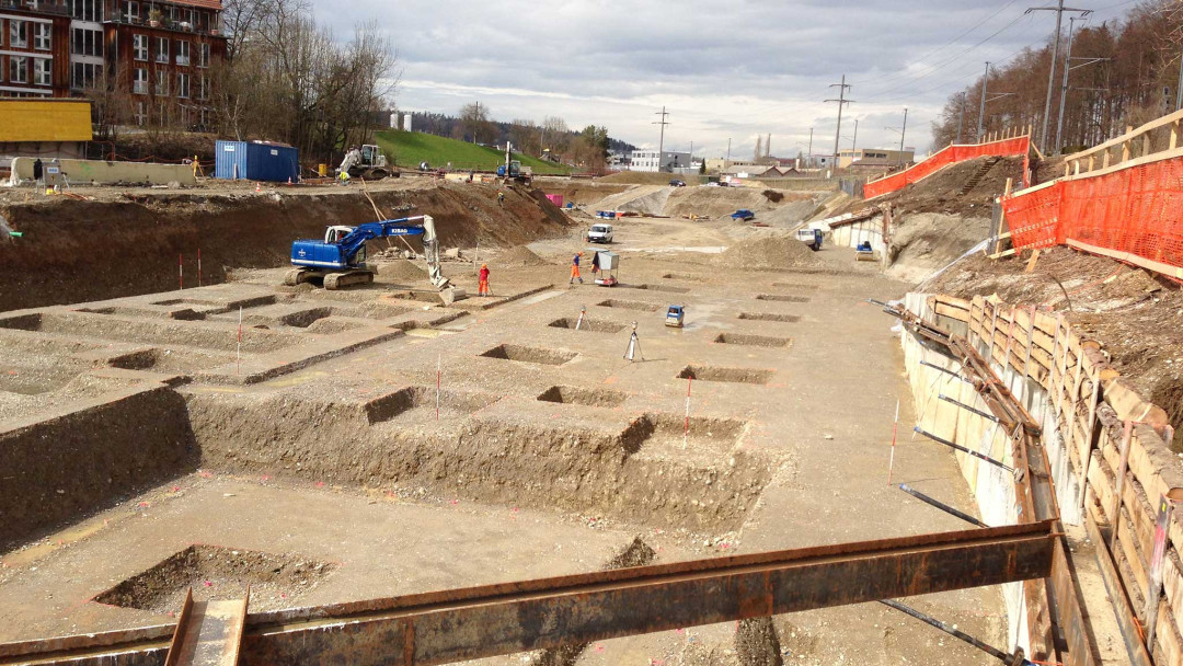 Winterthur. Etzbergpark Berechnung der Aushubkubatur. ING PLUS