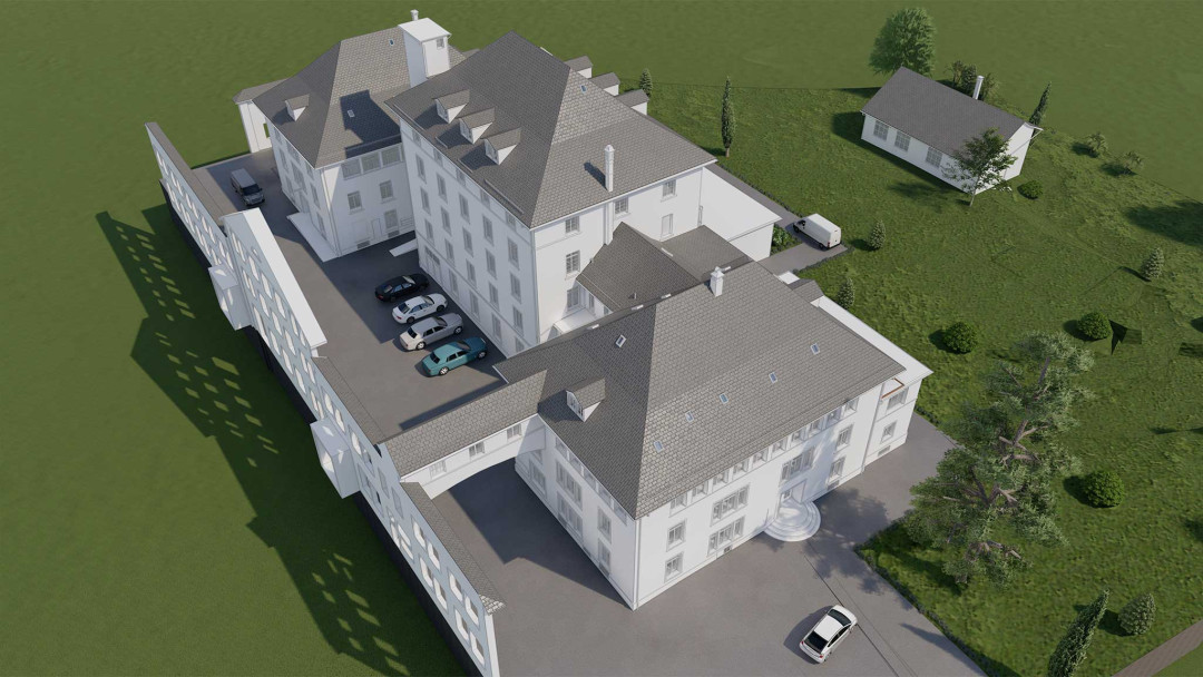 Frauenfeld. Gebäudevermessung Walzmühlehaus. 3D-Areal. ING PLUS