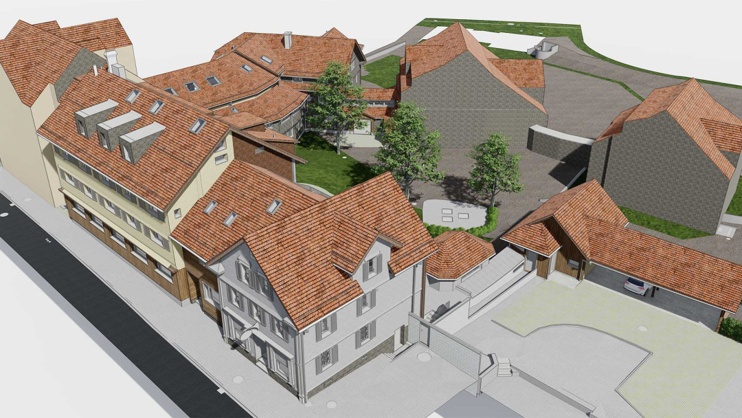 Unterägeri. Bosshard Schule. 3D-BIM-Modell. ING PLUS